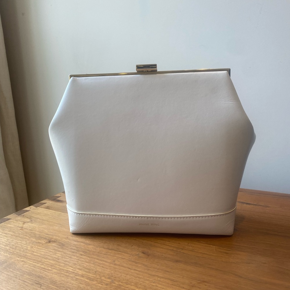 Anine Bing White Clutch